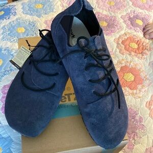 New In Box Blue Suede Shoes By Oetzi Size 12